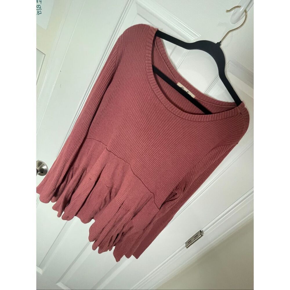 Haptics by Holly Harper mauve sweater long sleeve ribbed large
